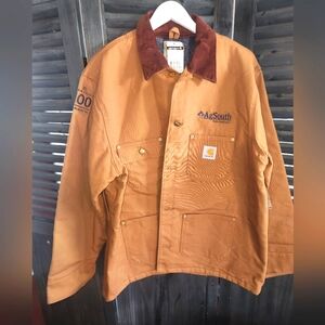 Carhartt C001 BRN Brown Blanket Lined Chore Coat Size Large